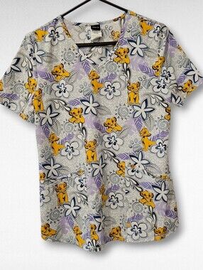 Disney The Lion King Simba Scrub Top Size Small